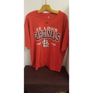 SAINT LOUIS CARDINALS MLB MAJESTIC NATIONAL LEAGUE T-SHIRT SIZE 2X-LARGE RED